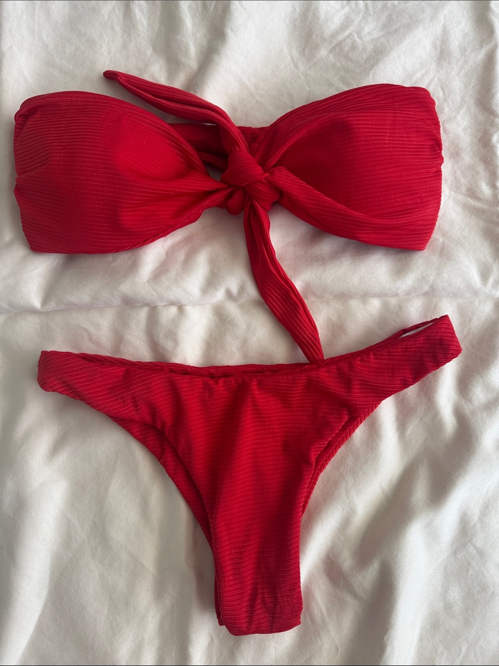 Lahana Bandeau Tie-Front Bikini Set
